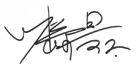 Signature of Keita Kawasaki